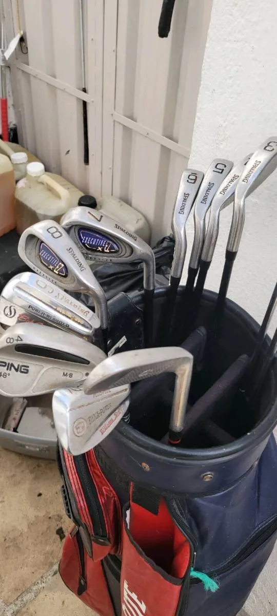 Golf clubs drivers and bag. - Image 4