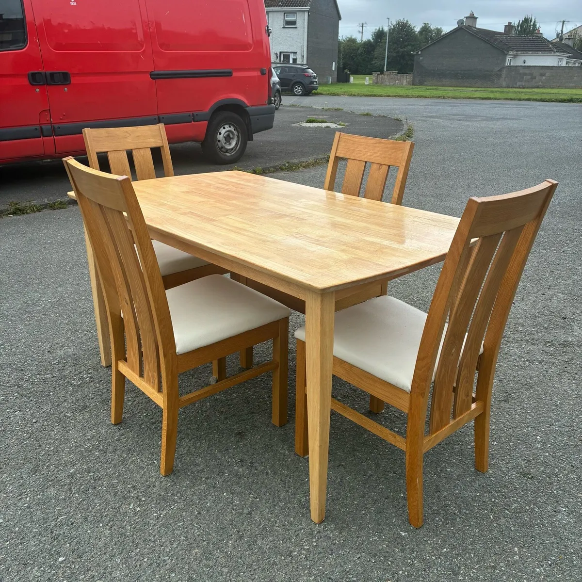 Solid Table & 4 Chairs - Image 2