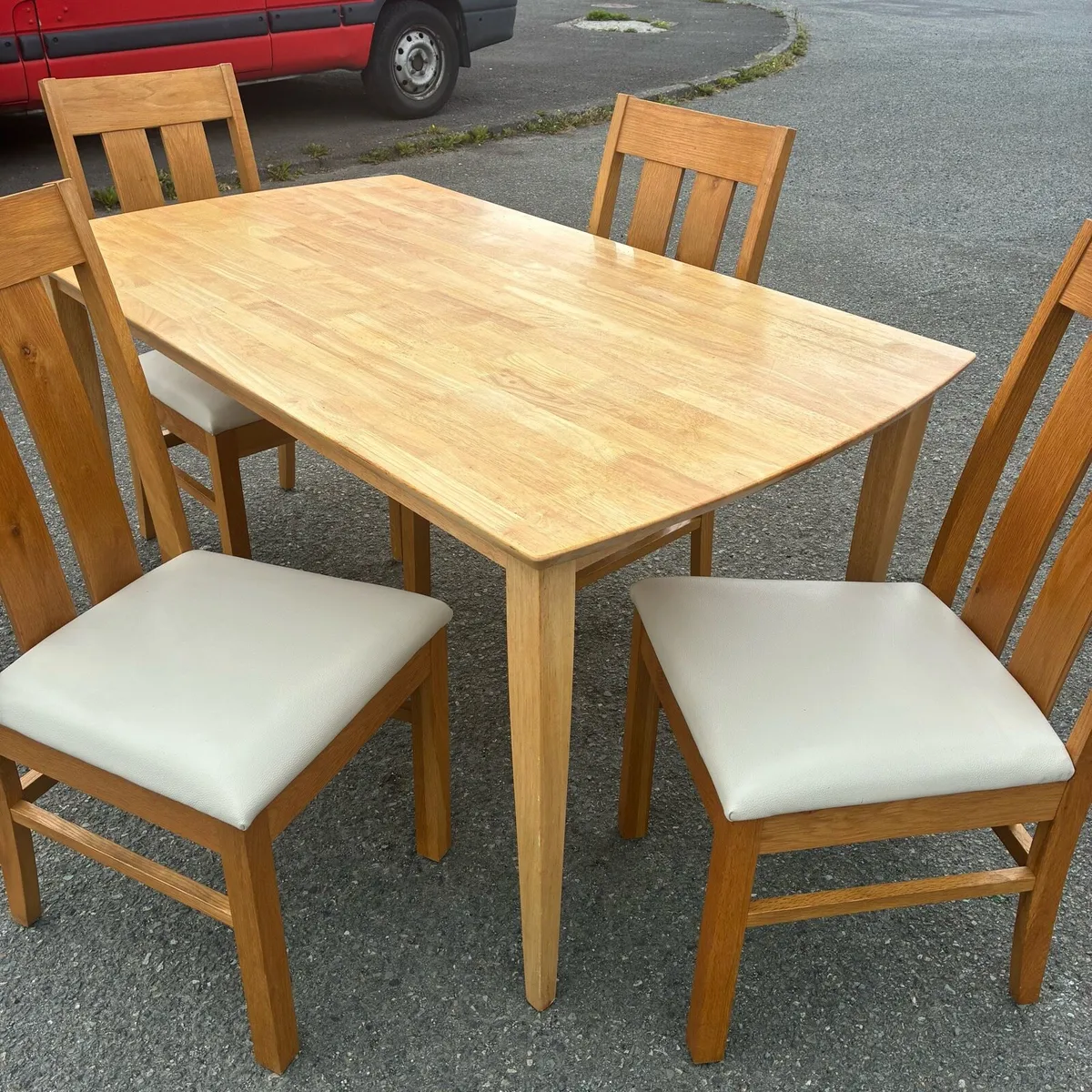 Solid Table & 4 Chairs - Image 3