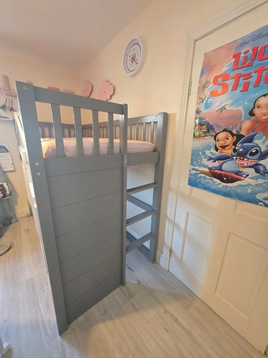 Kids Grey & White House Loft Bed - Image 2