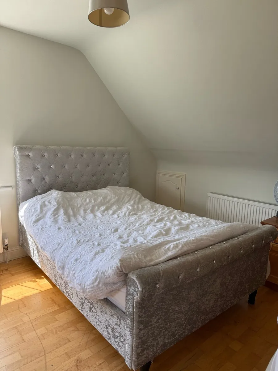Double Bed frame and mattress - Image 1