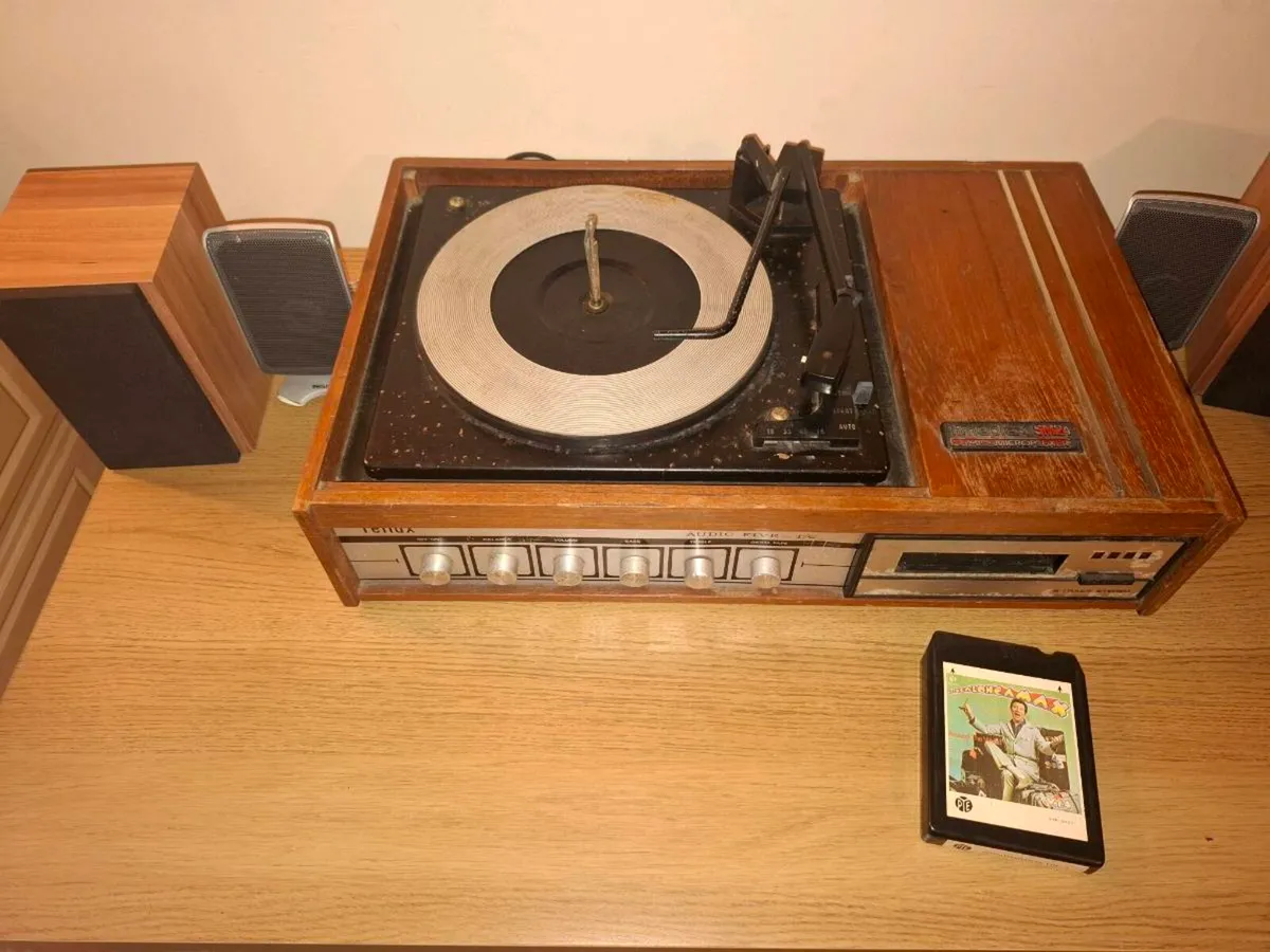 Vintage Tellux 70s Turntable & 8-Track Project Lot - Image 2