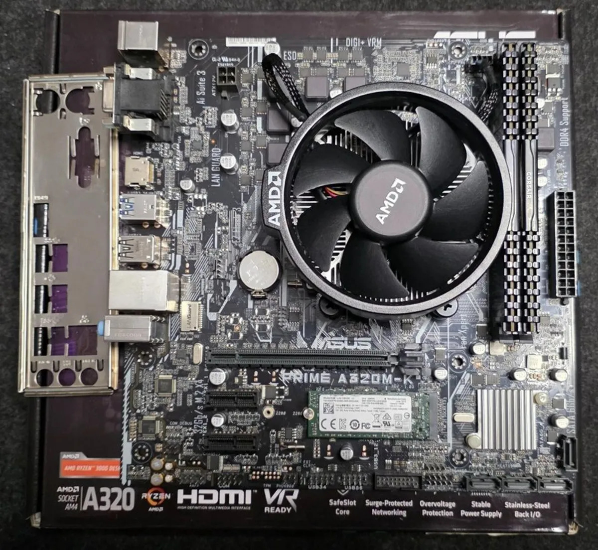 Motherboard + CPU + RAM + Cooler + SSD - Image 1