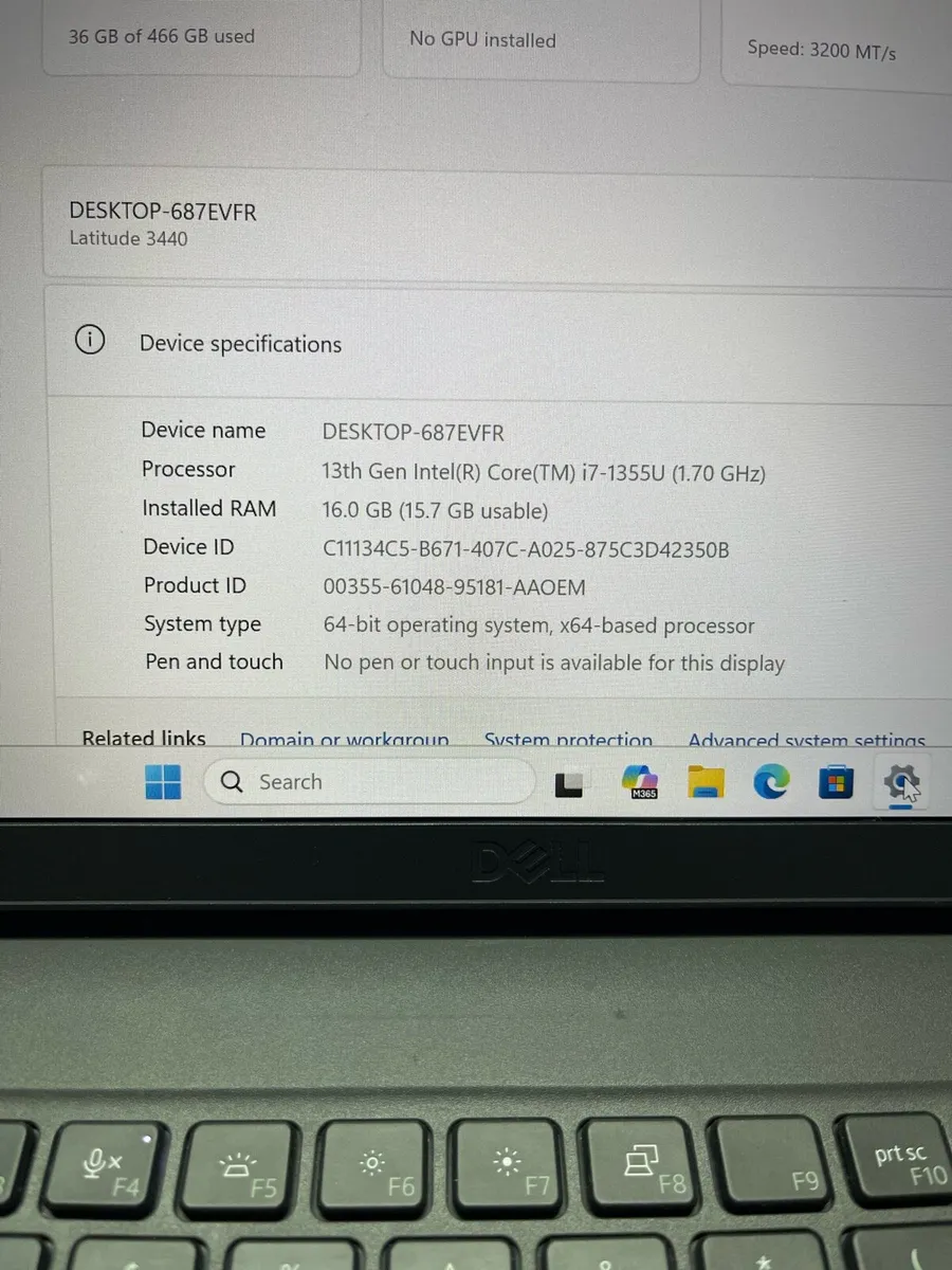 Dell laptop i7 pro 16/512 Windows 11 - Image 4