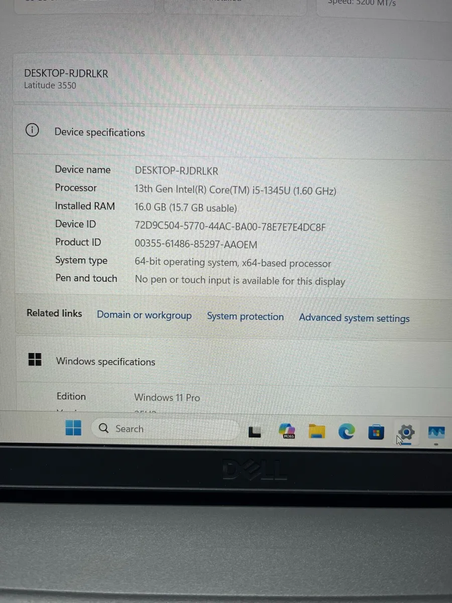 Dell laptop i7 pro 13gen 16/512 win 11 pro - Image 4
