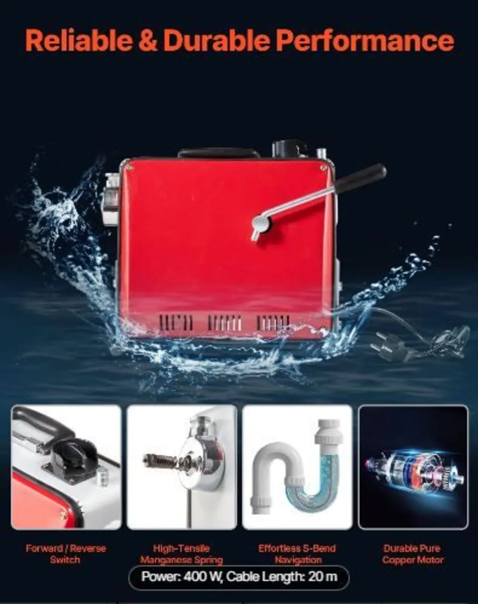 Drain Cleaner Machine, 400W - Image 3