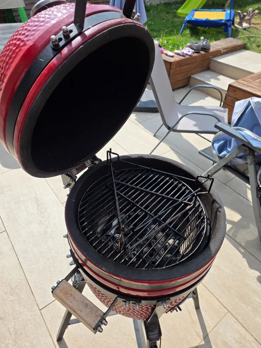 BBQ Ceramic egg - Kamado Bono Minimo Red – 15″ - Image 3