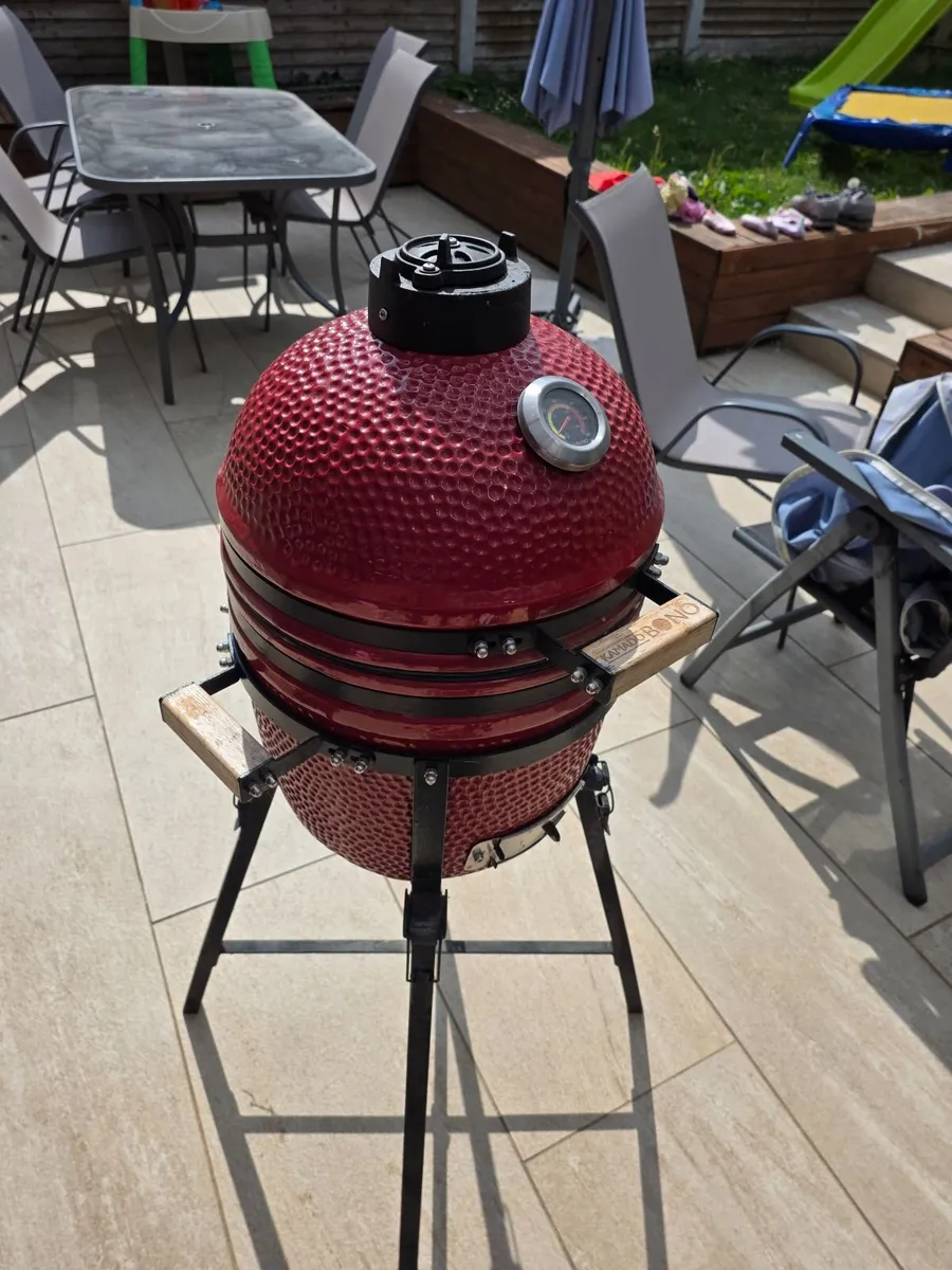 BBQ Ceramic egg - Kamado Bono Minimo Red – 15″ - Image 4
