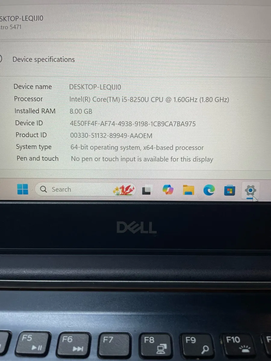 Dell laptop i5 pro 8/256 win 11 - Image 4