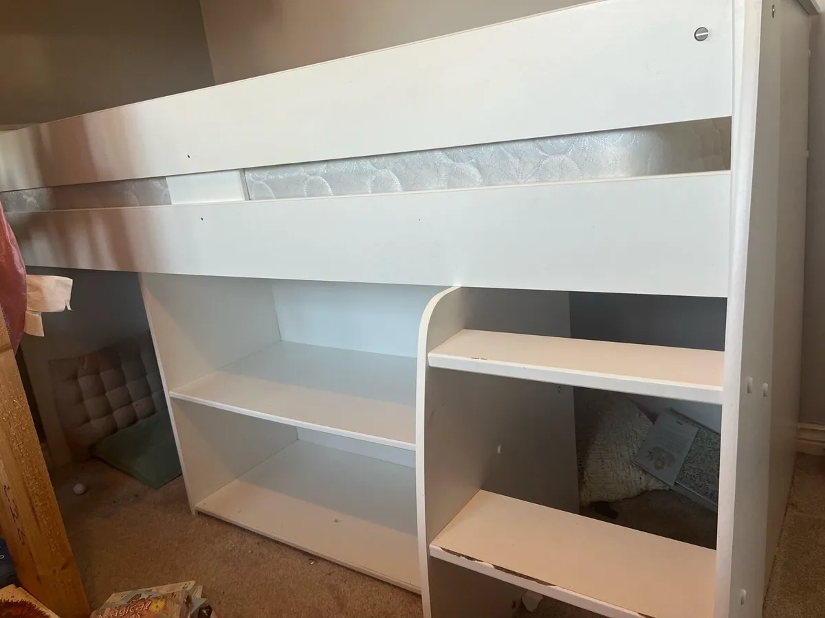 Midsleeper single bed + mattress - Image 2