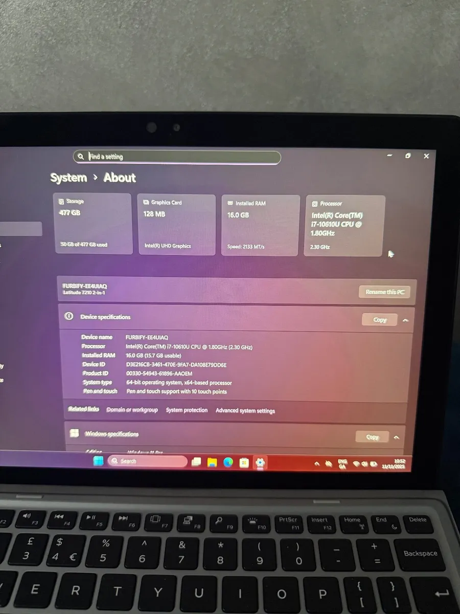 Dell Latitude 7210 2in1 Laptop i7/16GB/512SSD/FHD - Image 3