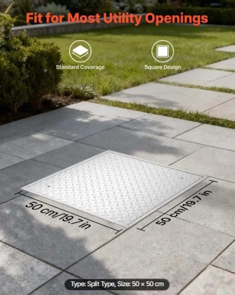 Manhole Cover with Frame, 500 x 500mm - Image 2