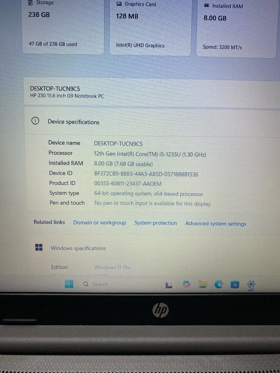 Hp laptop i5 8gb 256 win 11 - Image 4