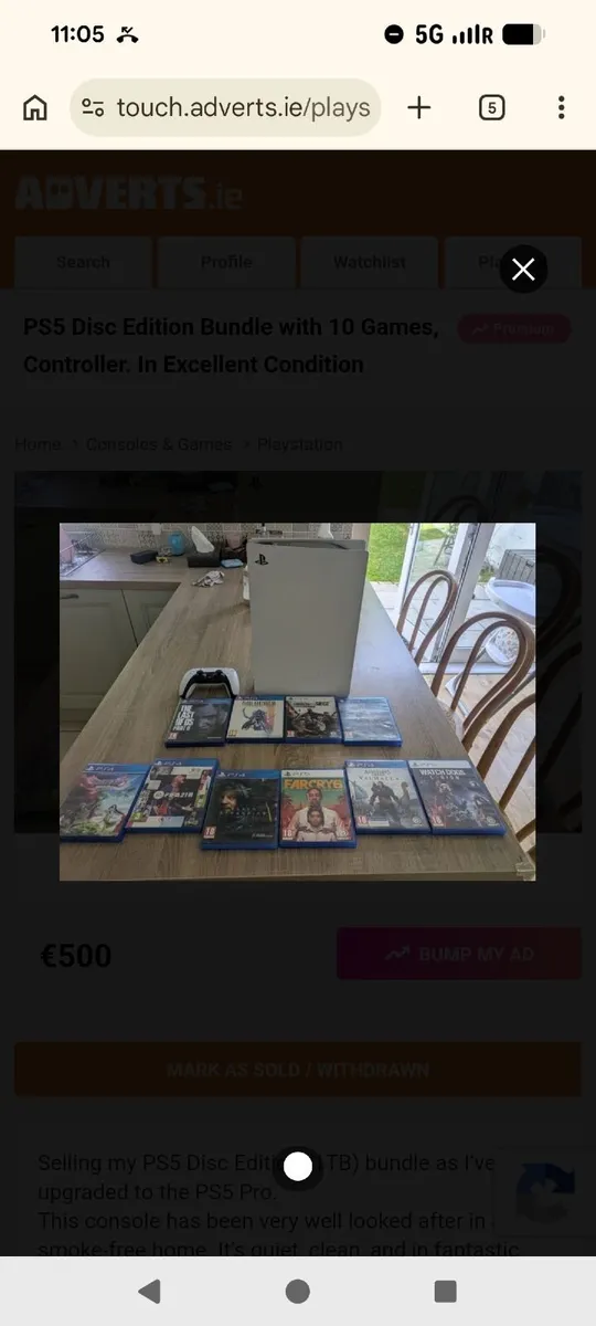 PS5 Disc Edition Bundle 10 Games, Controller.