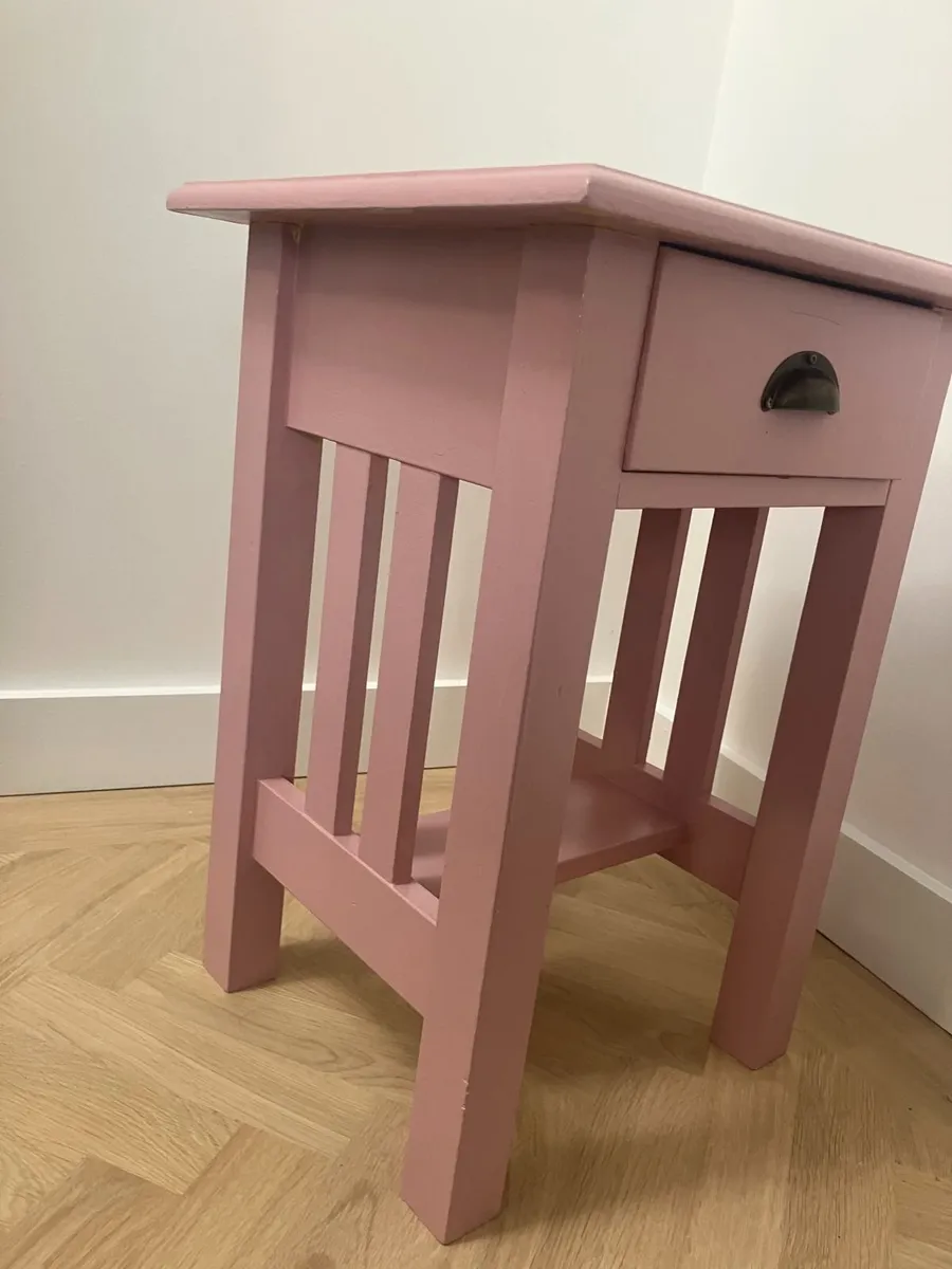 Antique Pine Bedside table - Image 2