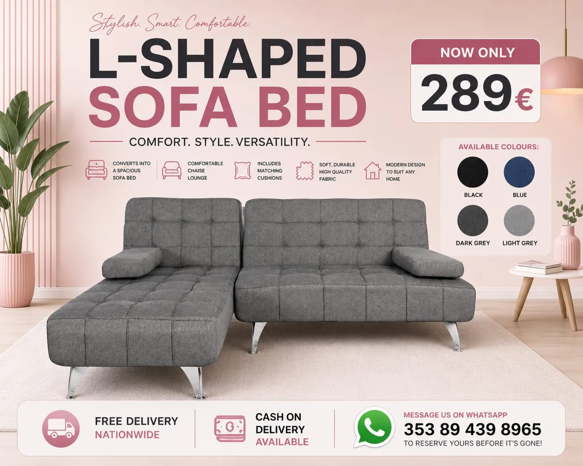 L-Shaped Sofa Bed - Image 1