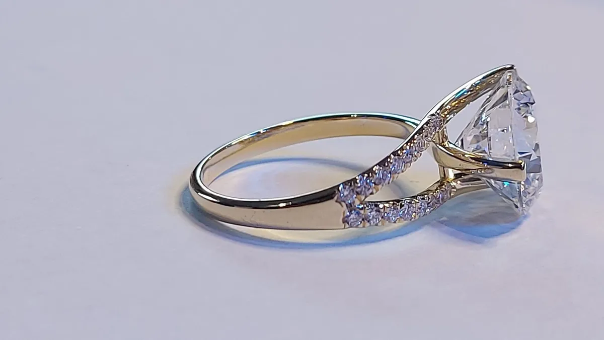 14k Gold ring with 5.2 ct Lab-Grown Diamonds, IGI - Image 3