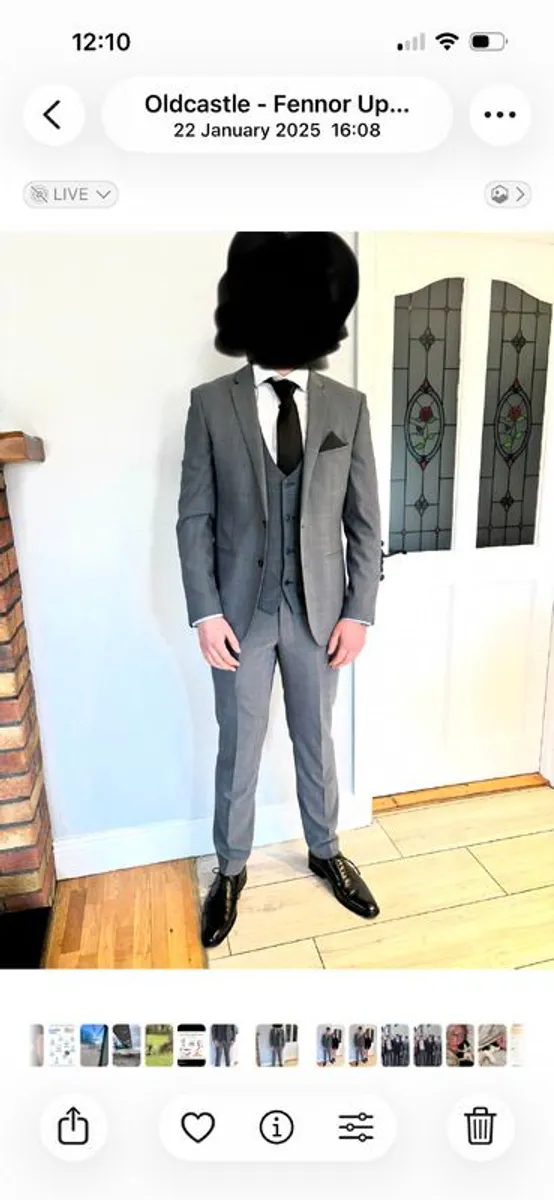 Grey Remus suit size 40R - Image 1