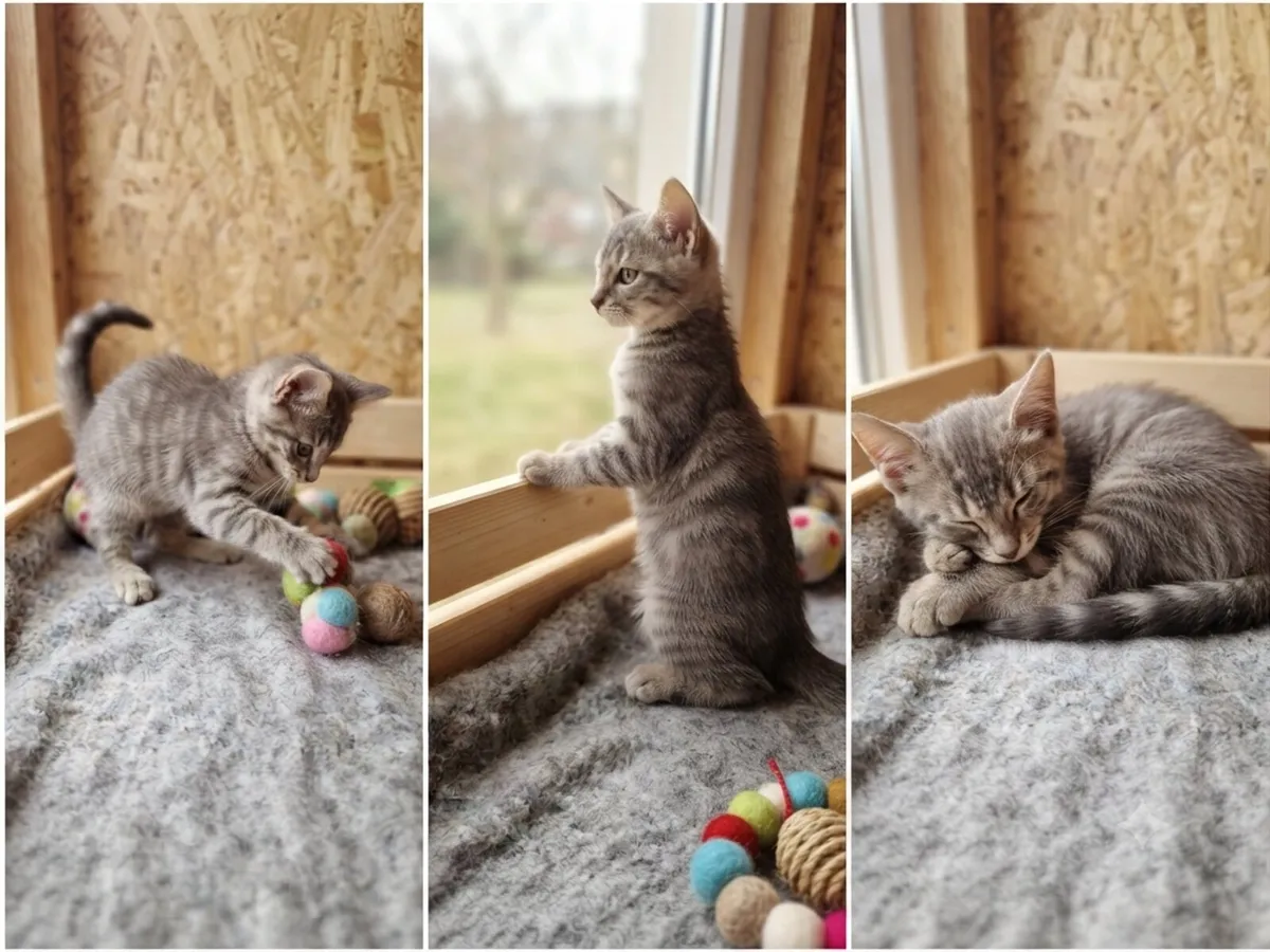 Beautiful Kittens, Blue And White - Image 1