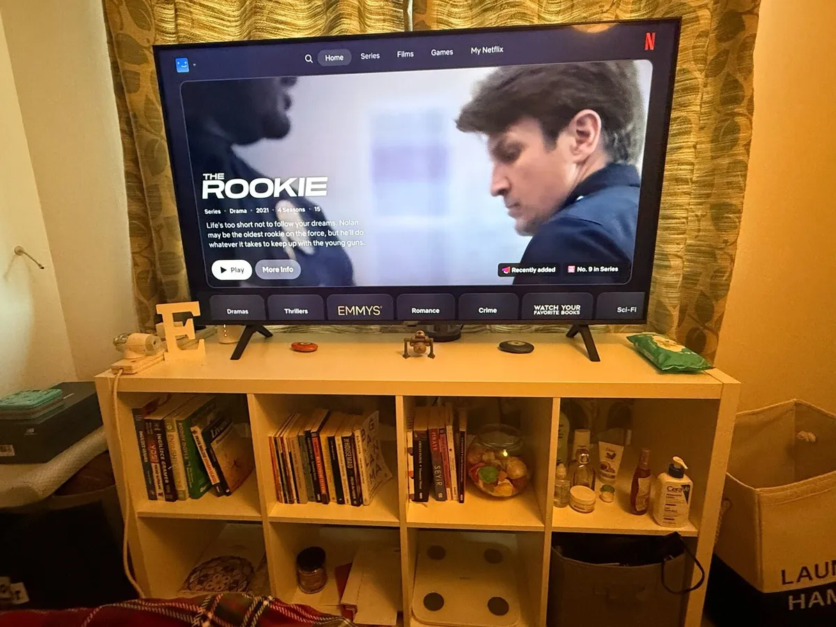 LG 55” 4K Smart TV + IKEA KALLAX TV Bench - Image 1