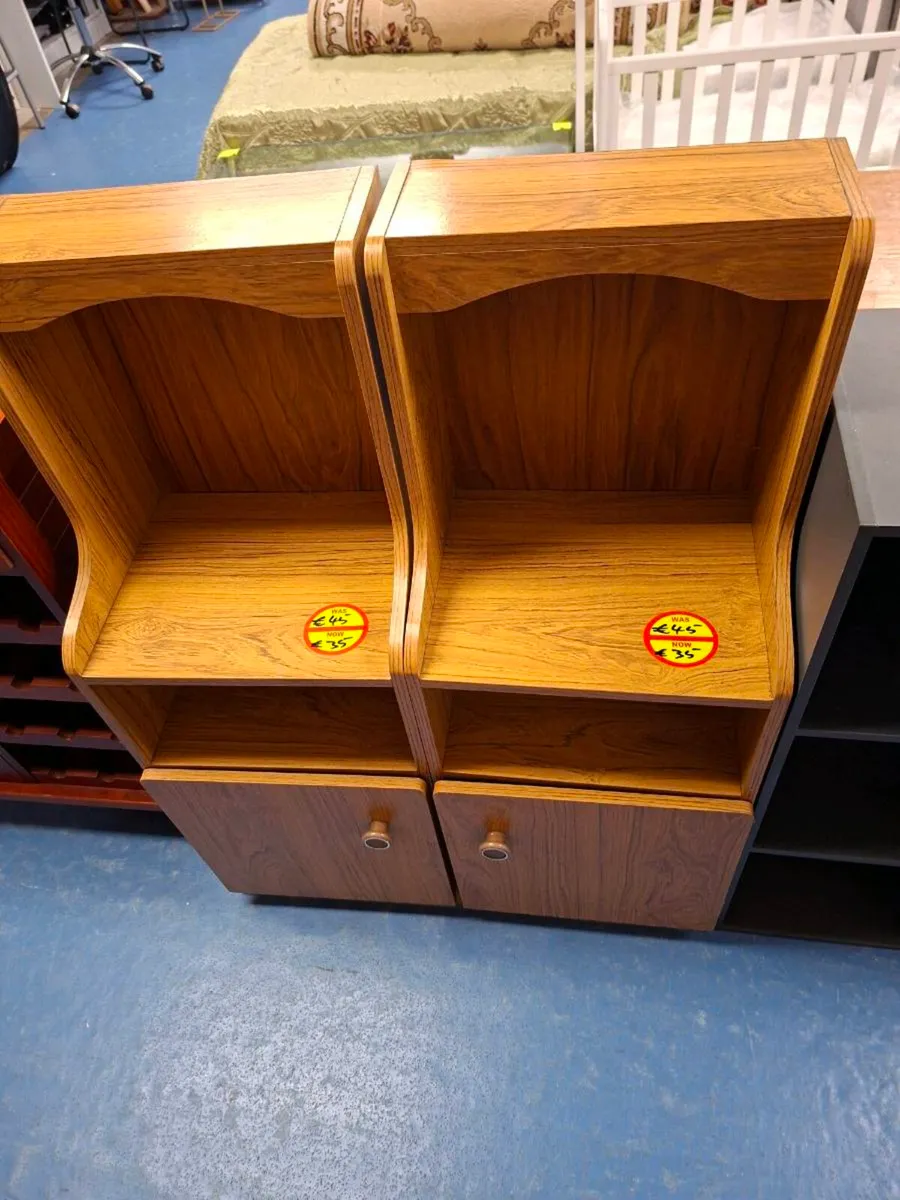 RETRO BEDSIDE LOCKERS X 2 - Image 1
