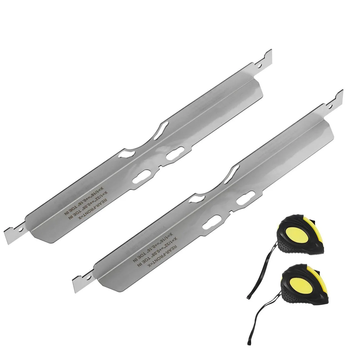 2-Pack Stainless Steel Wheel Toe Alignment Plates - Image 1