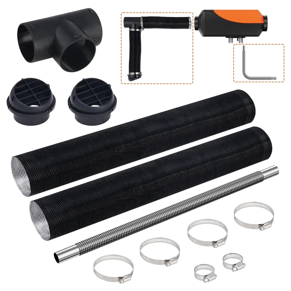 3" Extendable Air Diesel Heater Pipe Ducting Set - Image 1