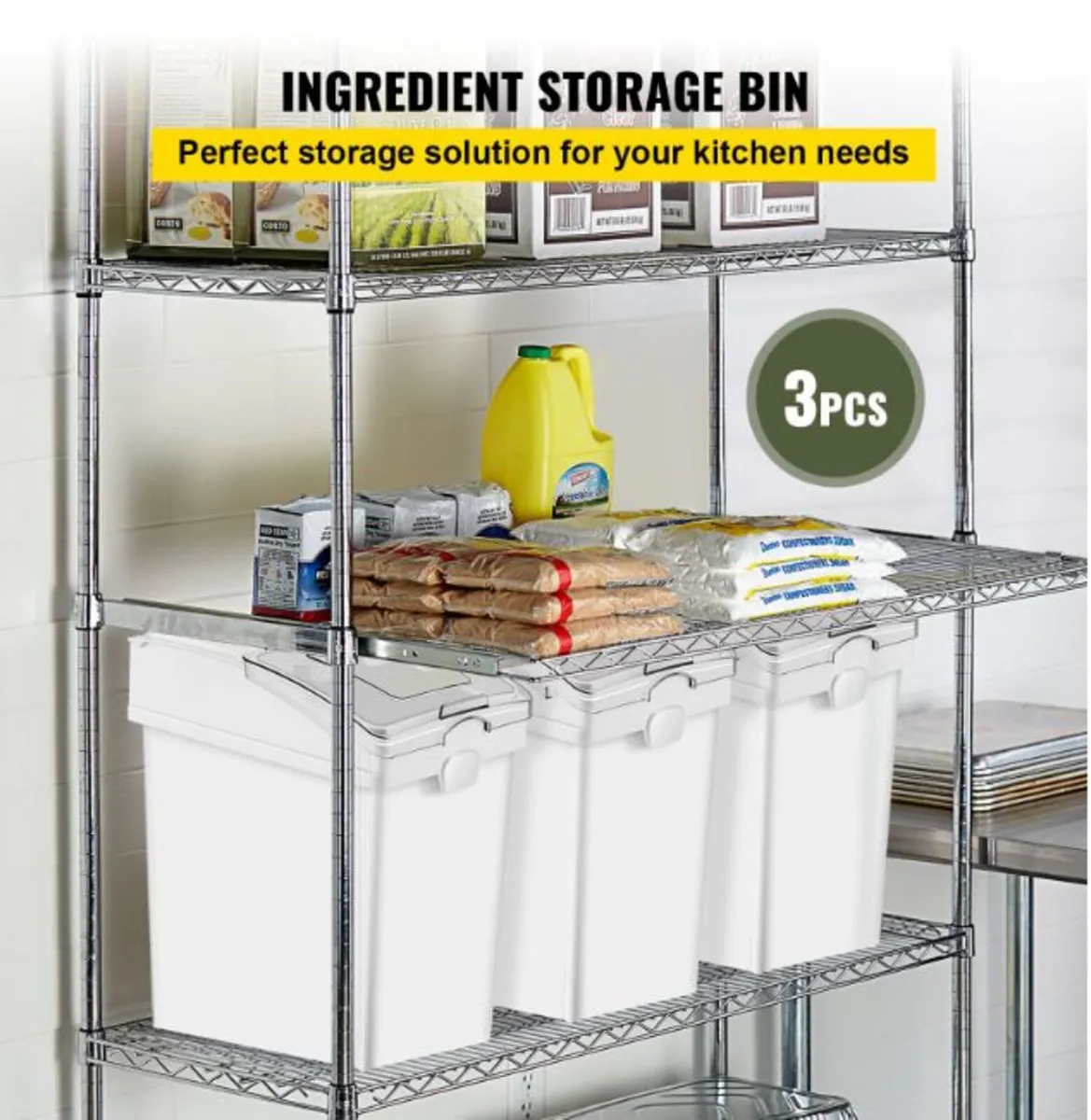 3 Pcs/Set of 5.5 Gallons Ingredient Storage Bin - Image 3