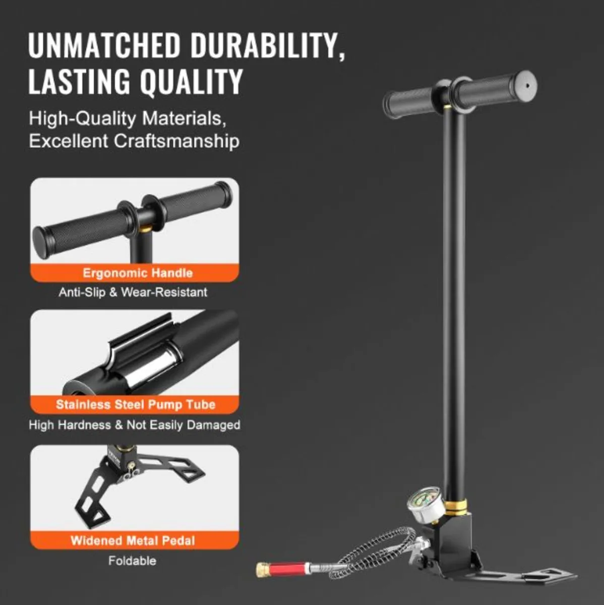 3 Stage Hand Stirrup Pump with High grade Steel - Image 4