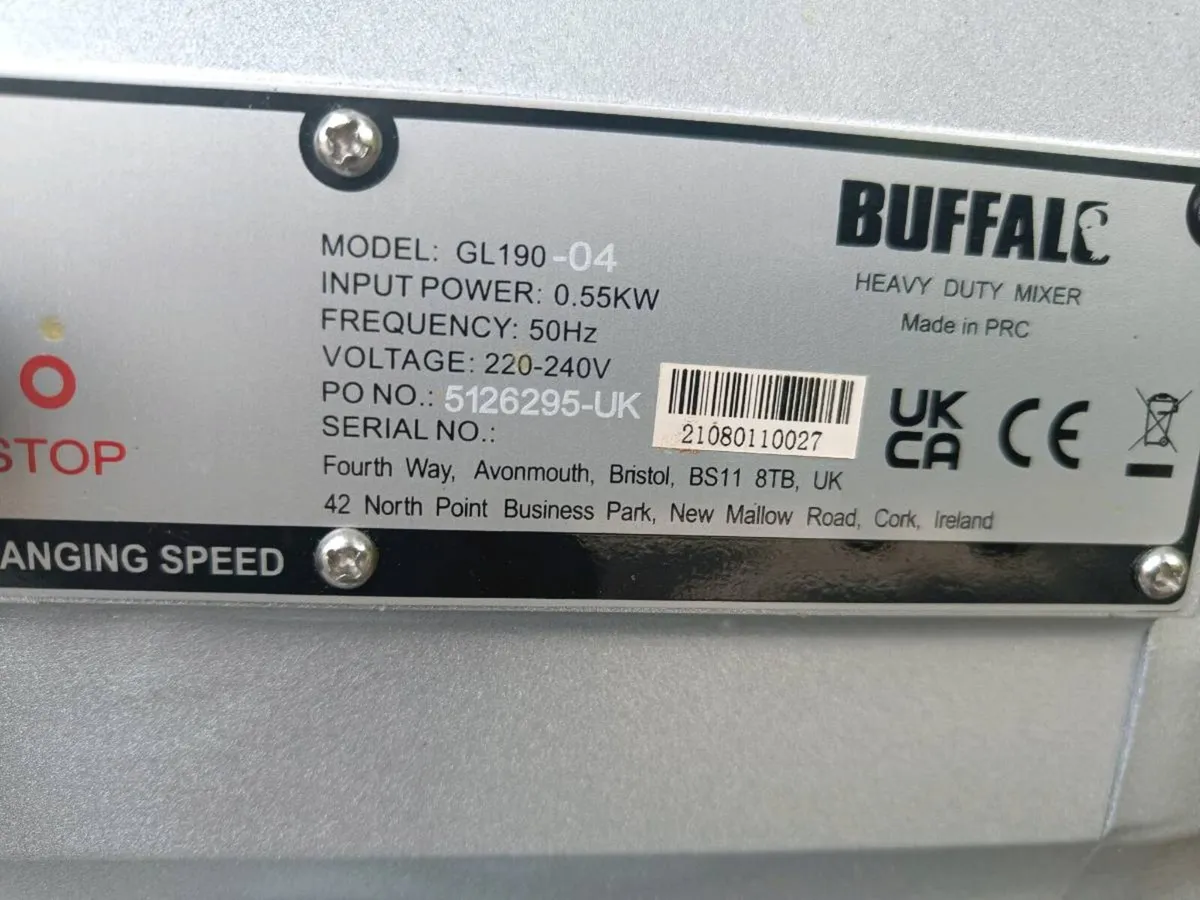Buffalo 20ltr  planetary mixer - Image 3