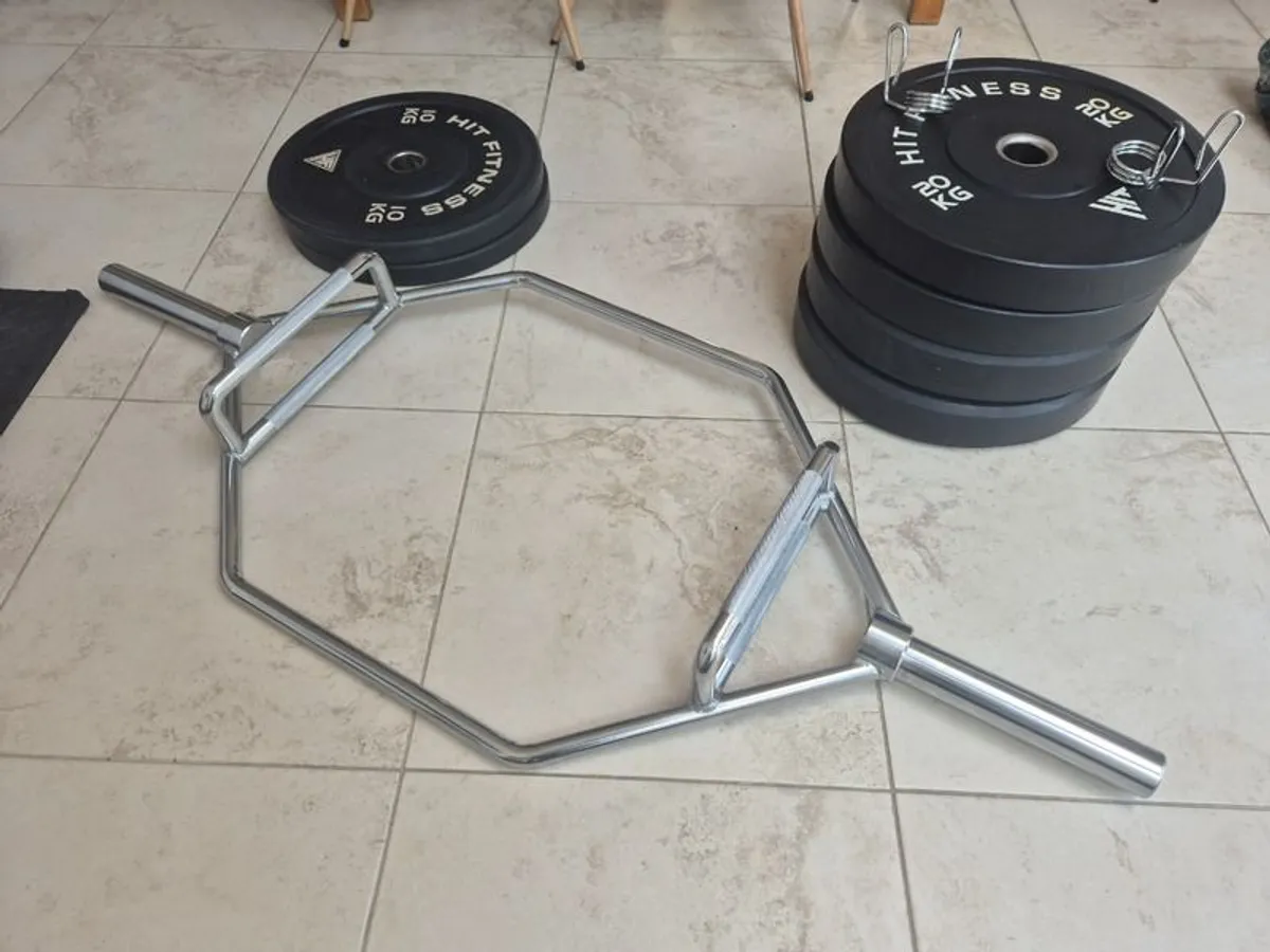 Hex Trap Bar with weights and Clips