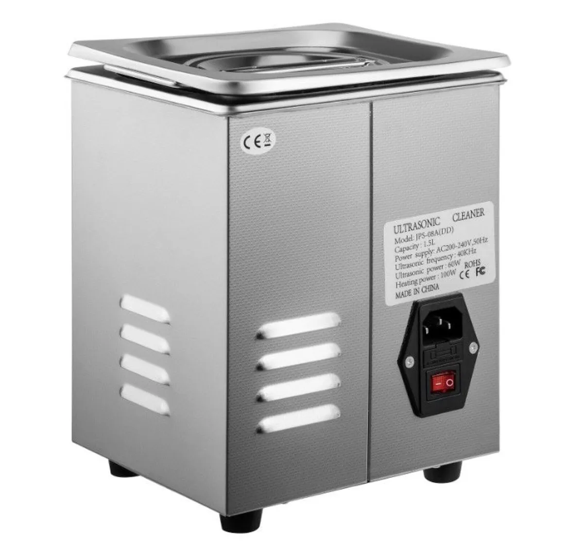 2L Stainless Steel Ultrasonic Cleaner with Timer - Image 4