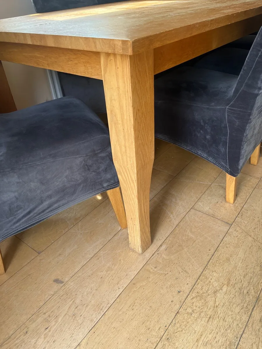 Oak Dining Table & 8 Chairs - Image 4