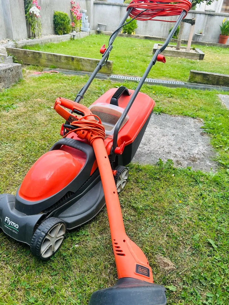 Electric lawnmower and strimmers