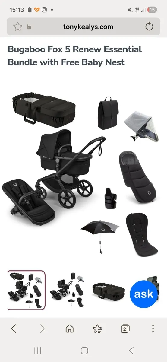Bugaboo Fox 5 renew bundle. Pram and stroller - Image 1