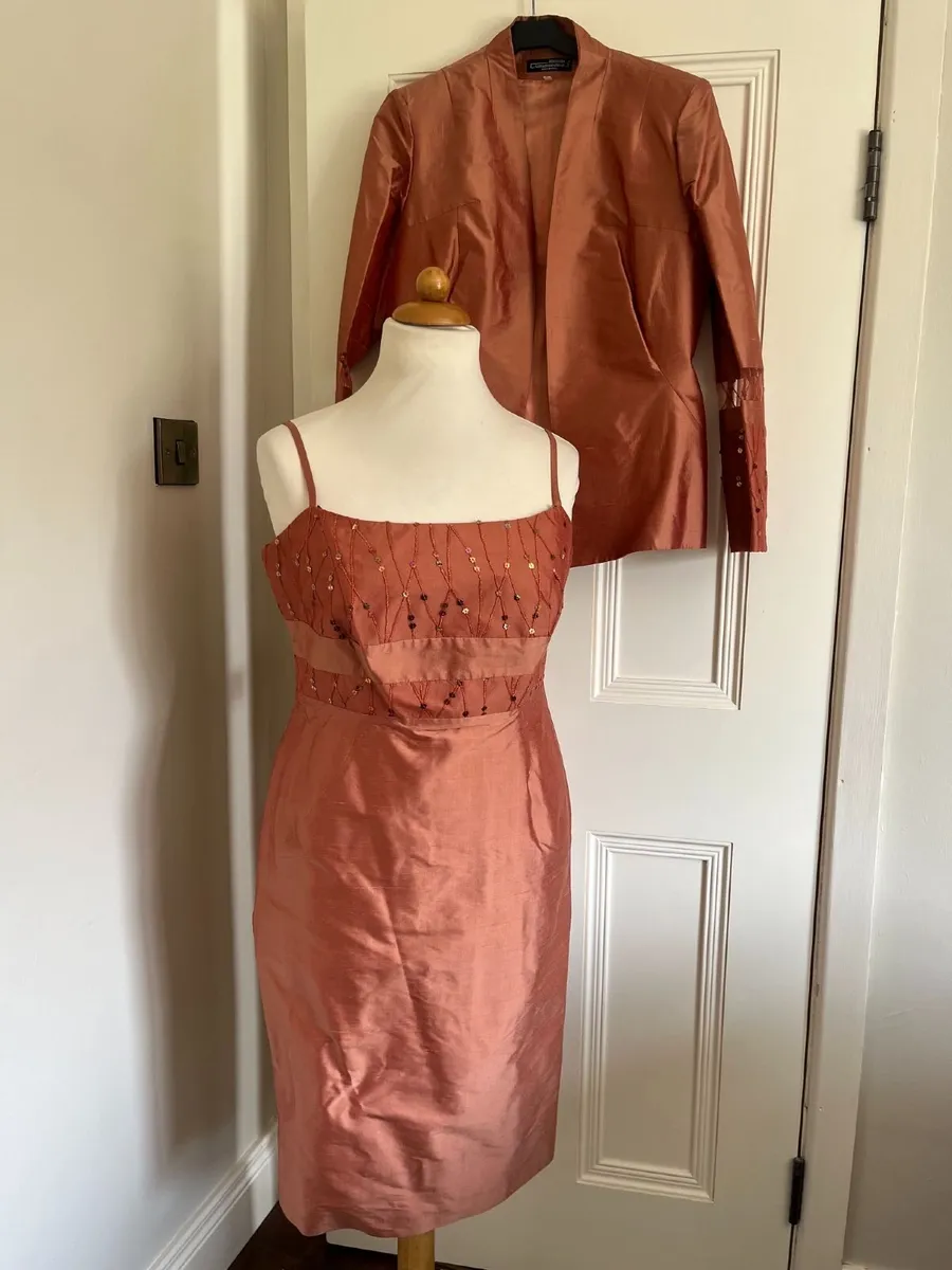 Antonella Tacchini silk ensemble, MOB, size 14 - Image 3