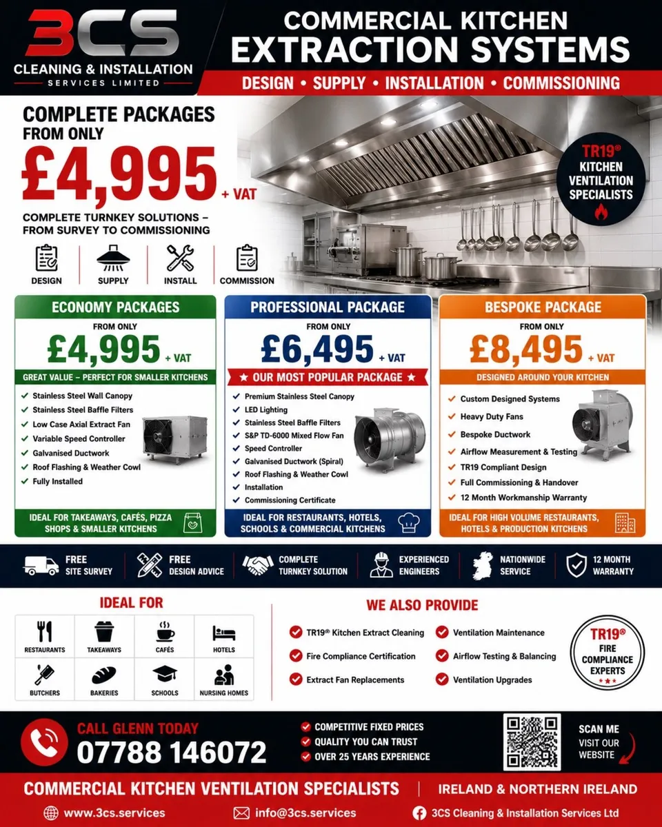 COMMERCIAL KITCHEN EXTRACTION SYSTEMS DESIGN •