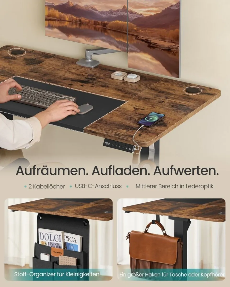 Electric Height Adjustable Standing Desk 120 x 60 - Image 3