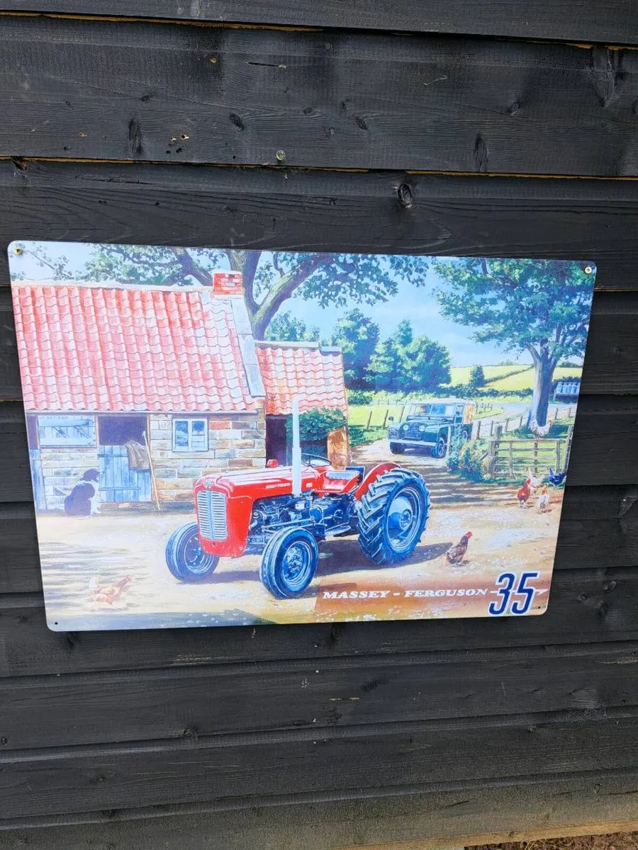 Large  massey 35 metal  sign - Image 1