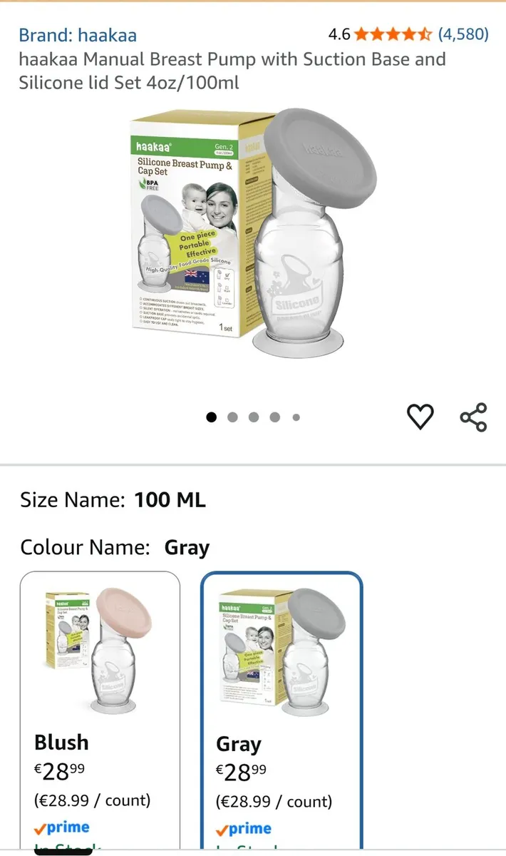 Haakaa breast pump, lid, stopper €15 - Image 2