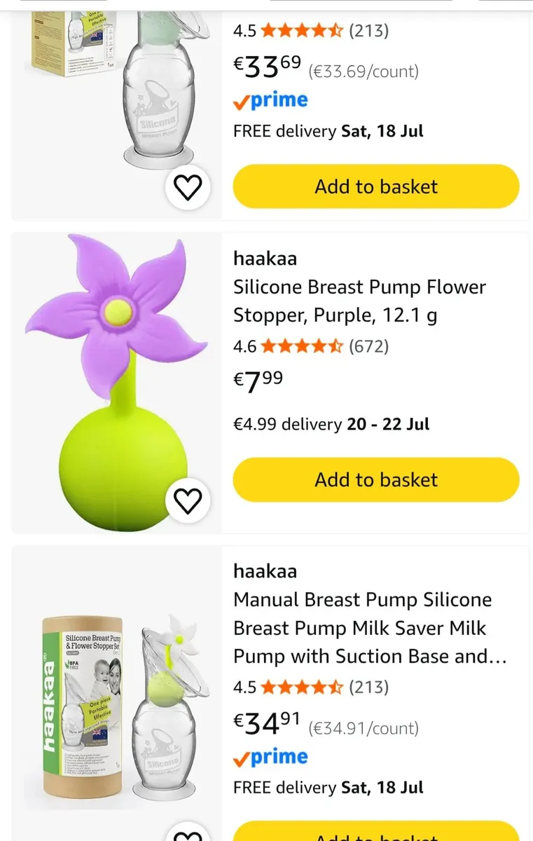 Haakaa breast pump, lid, stopper €15 - Image 4