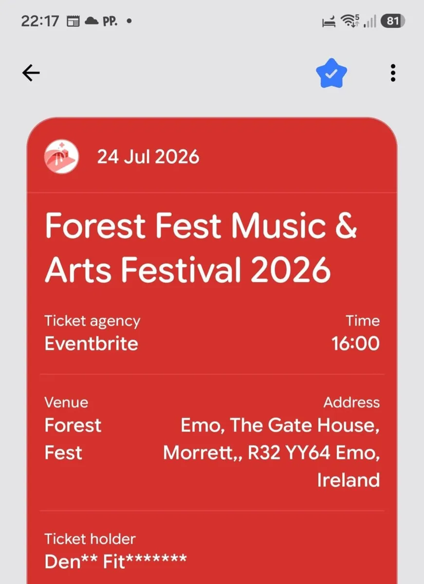 Forest fest tickets with camping passes - Image 1
