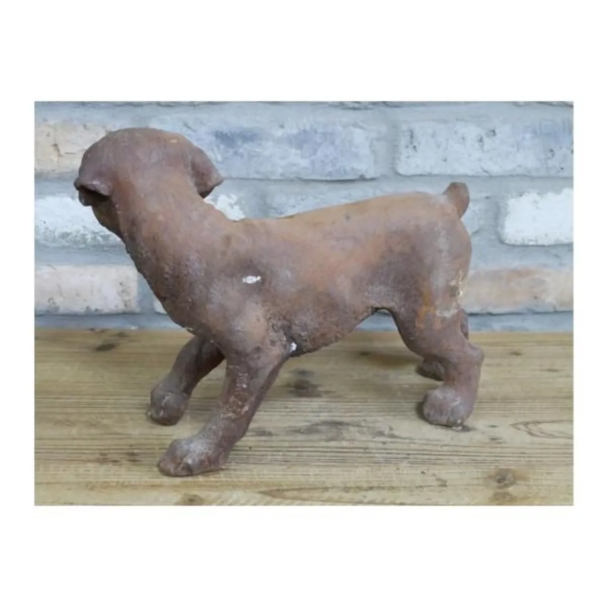 Small Cast Iron Rusty Dog D11481 - Image 2
