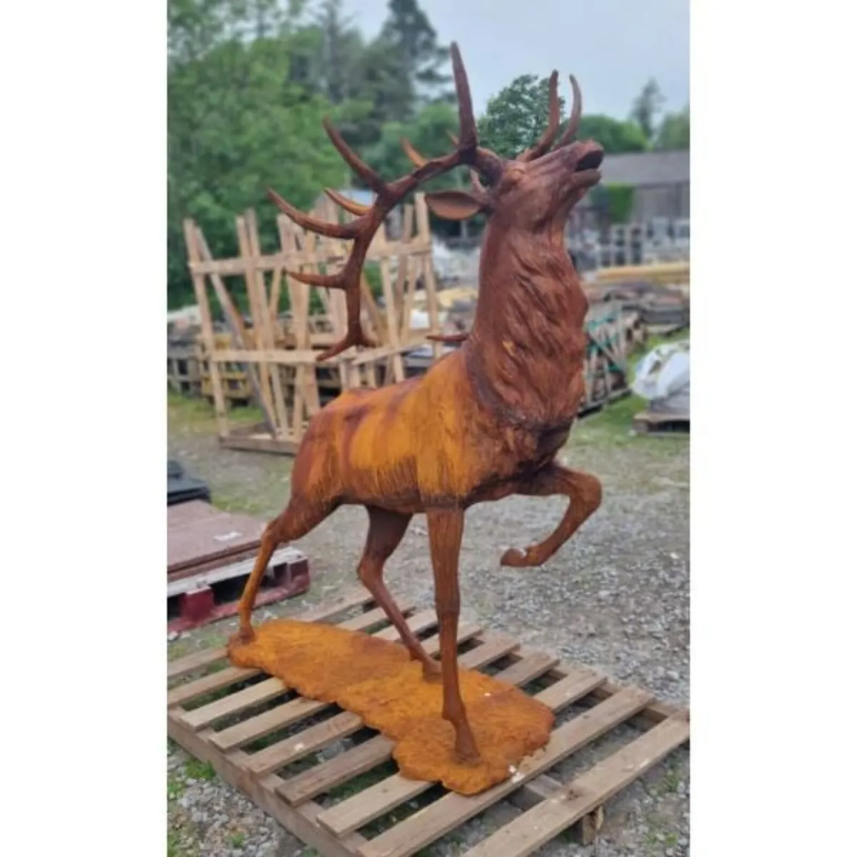 Standing Stag Cast Iron Rusty CH R QY31 - Image 1