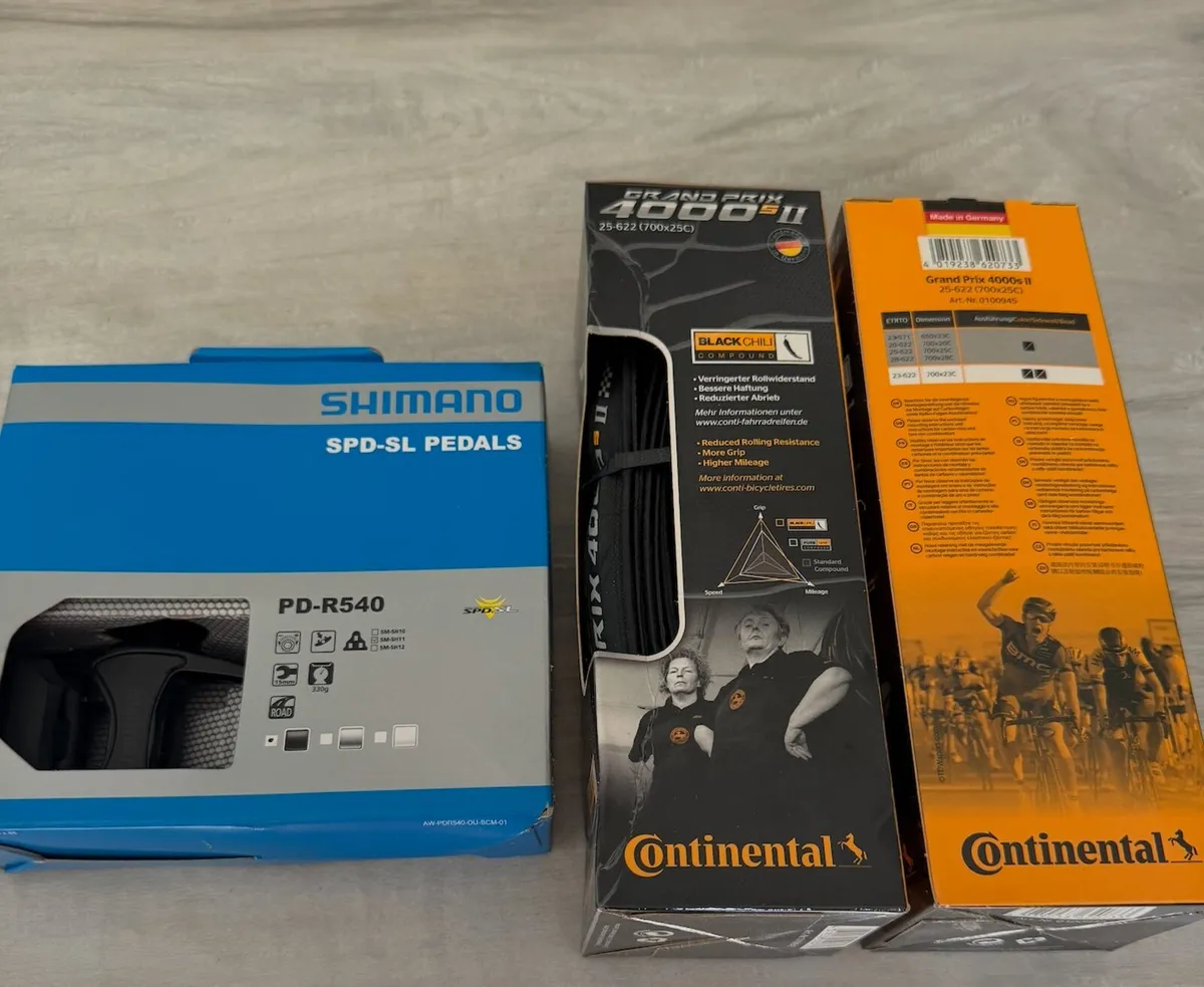 Cycling Equipment:  Tyre & Pedals - Image 1