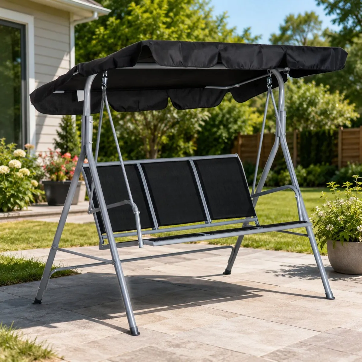 Metal Garden Swing Chair - Image 1