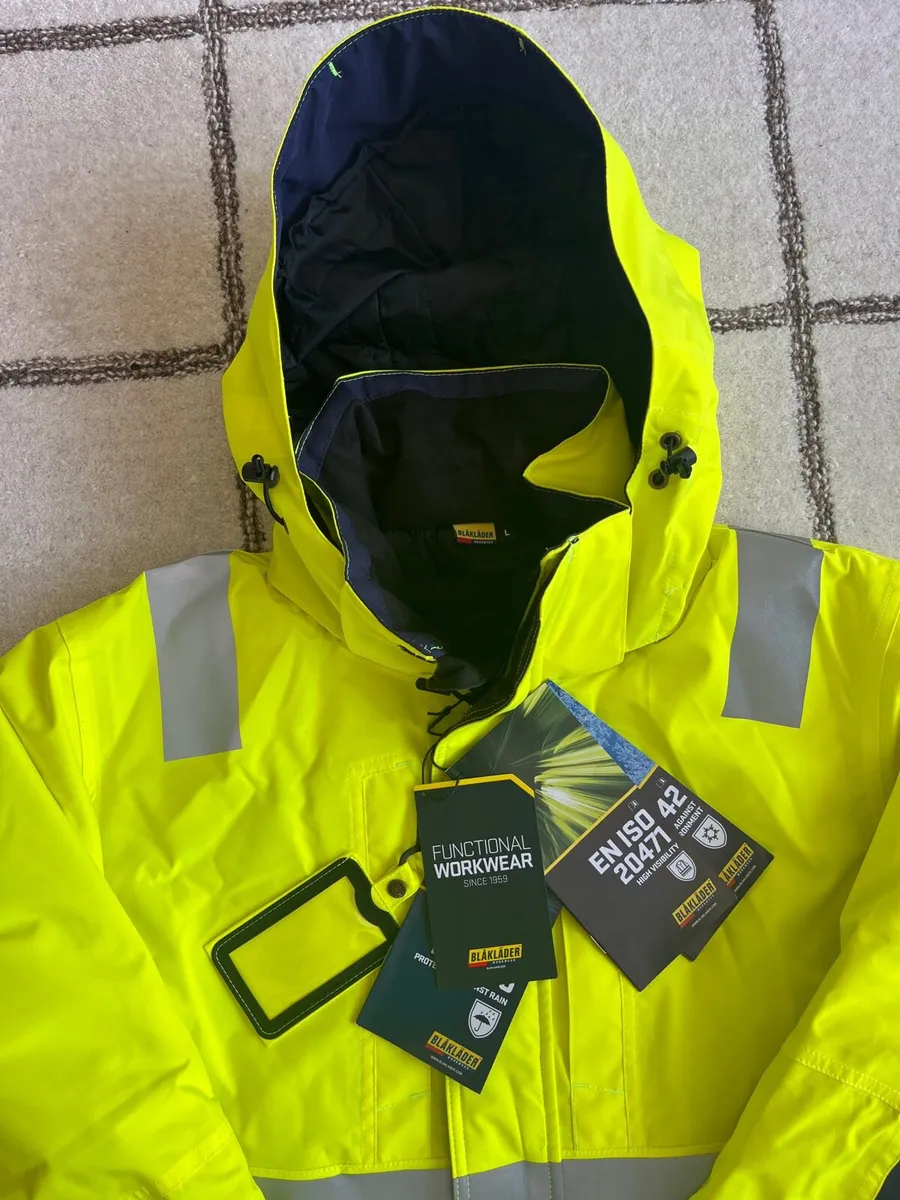 Blaklader PPE Winter Jacket Yellow/Navy - Image 2