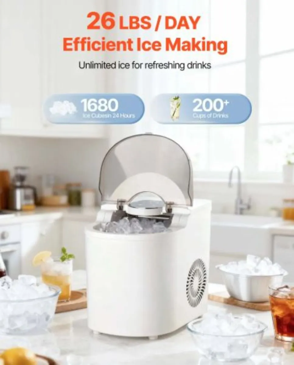 Countertop Ice Maker, 7 Cubes Ready in 6 Mins,11.8 - Image 2