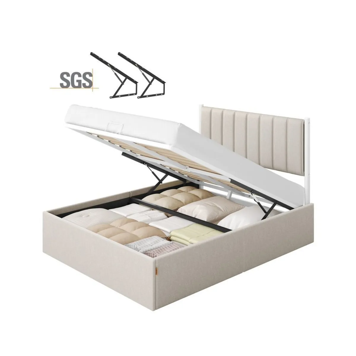 Double bed Hydraulic Ottoman Storage Bed Double (4 - Image 3