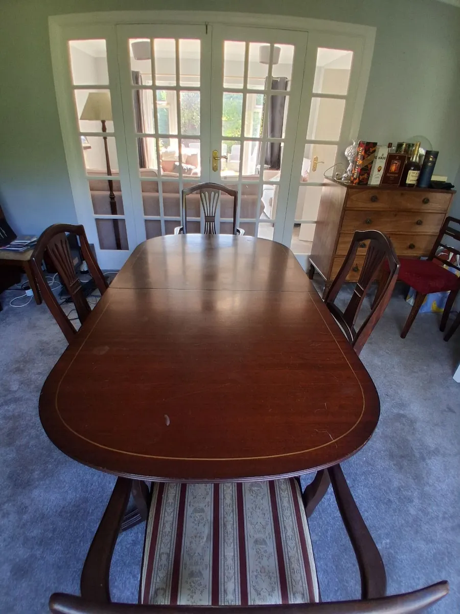 Mahogany Dining Table & 4 Chairs – Extendable - Image 2